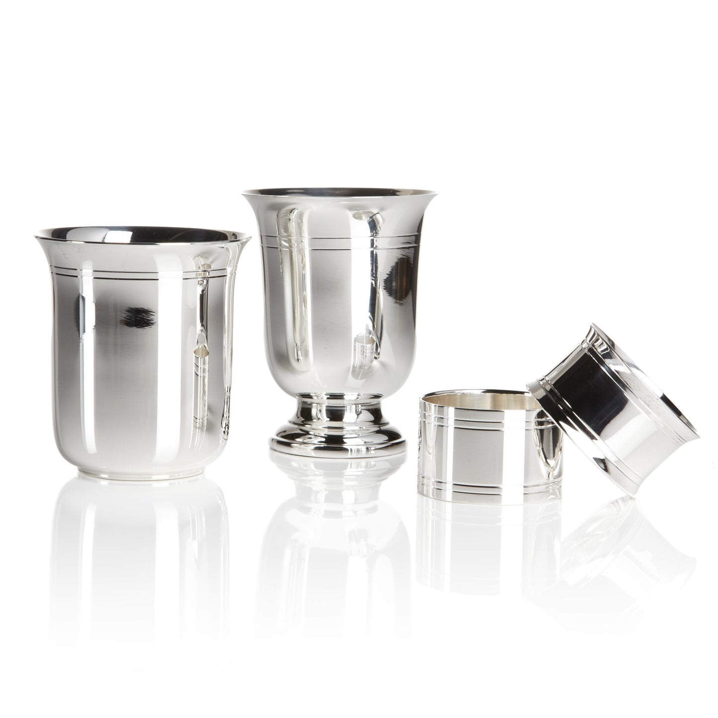 Timbale sur pied FILET - argent massif