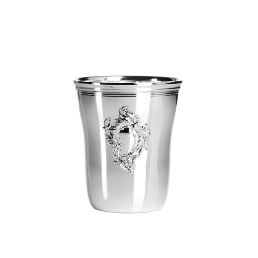 Timbale Médaillon Louis XV TULIPE - argent massif