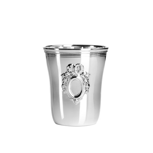 Timbale Médaillon Ruban TULIPE - argent massif