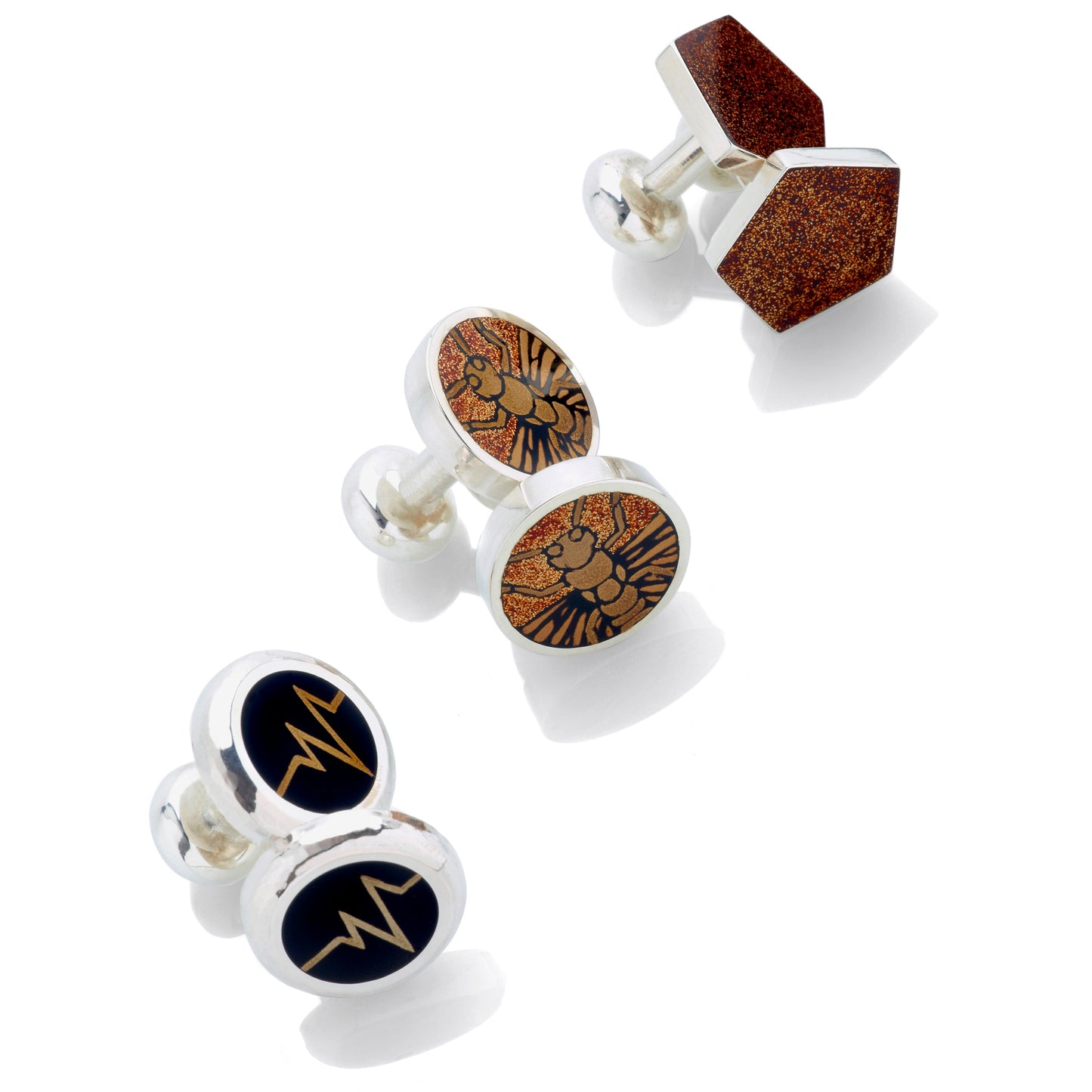 Boutons de manchette laqués